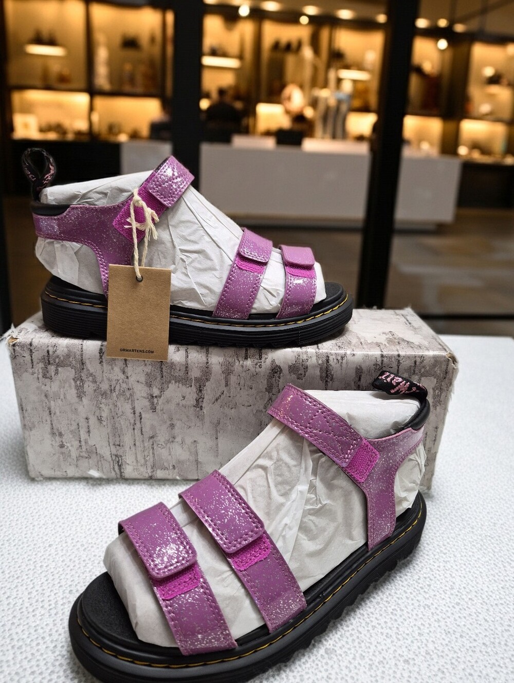 Dr. Martens Klaire Cosmic Glitter Sandals Women's Sz 7 Girls Sz 6 Eu 38 🆕️